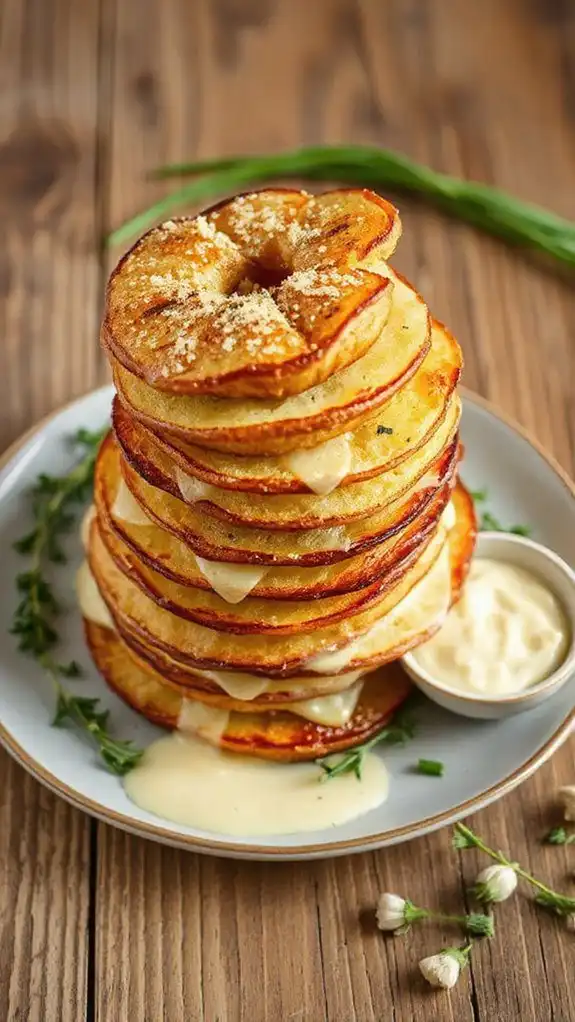 parmesan crusted potato stacks parmesan crusted potato stacks