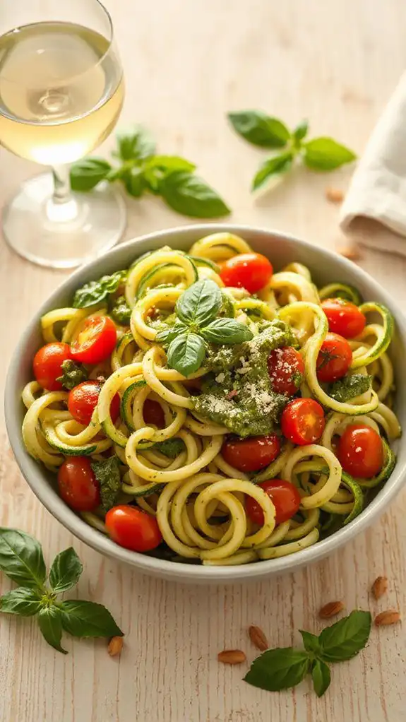 pasta alternative with pesto