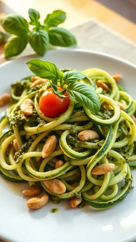 pasta alternative with pesto pasta alternative with pesto