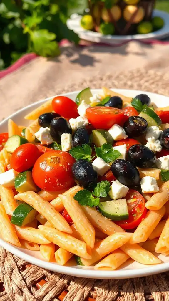 pasta salad with mediterranean flavors pasta salad with mediterranean flavors