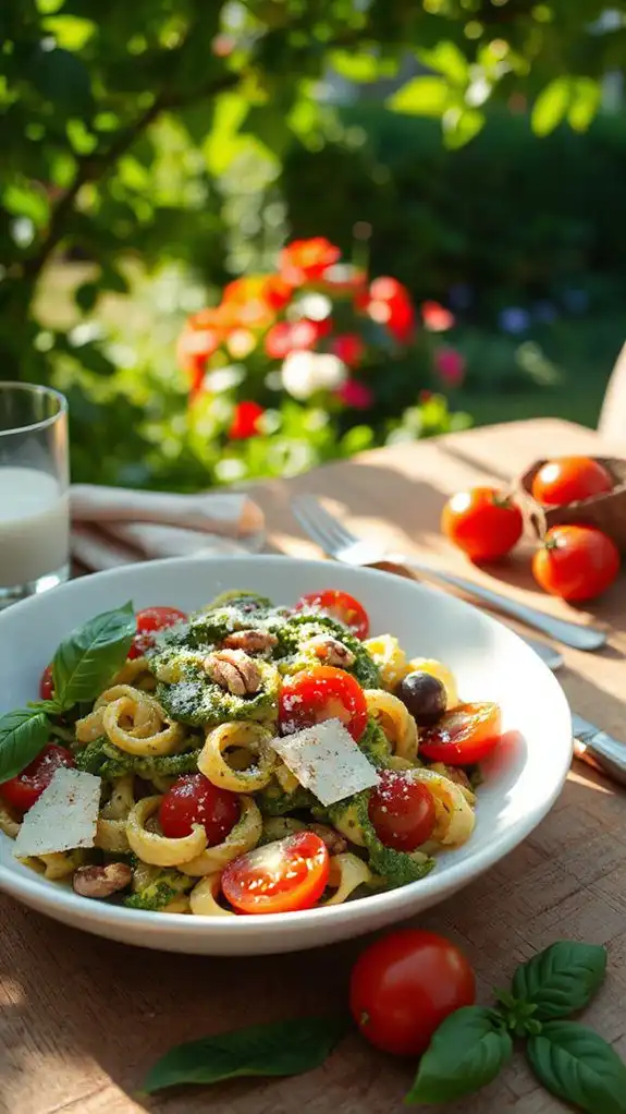 pasta salad with pesto