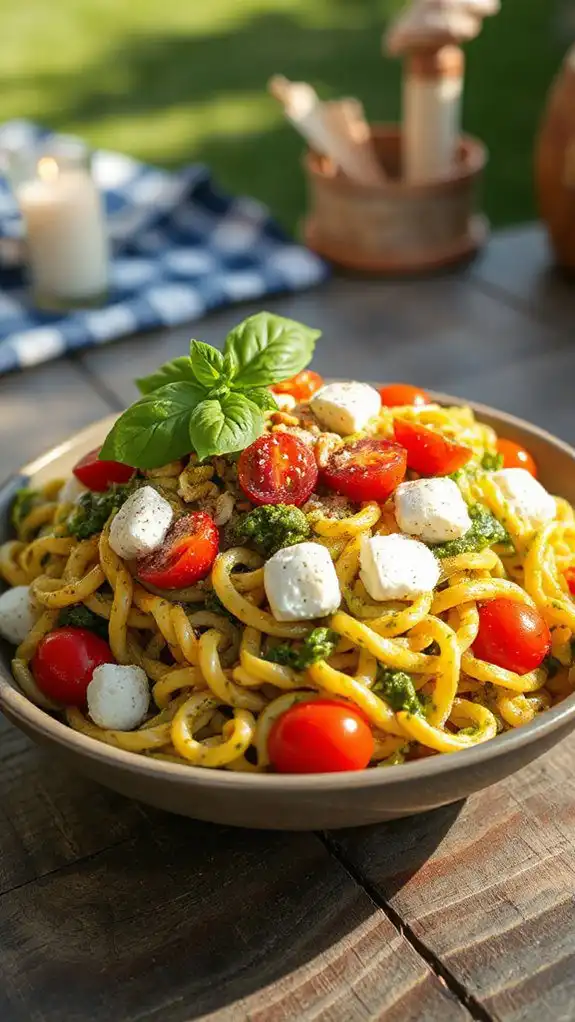 pasta salad with pesto