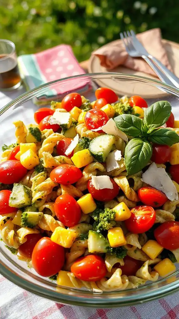 pasta salad with pesto