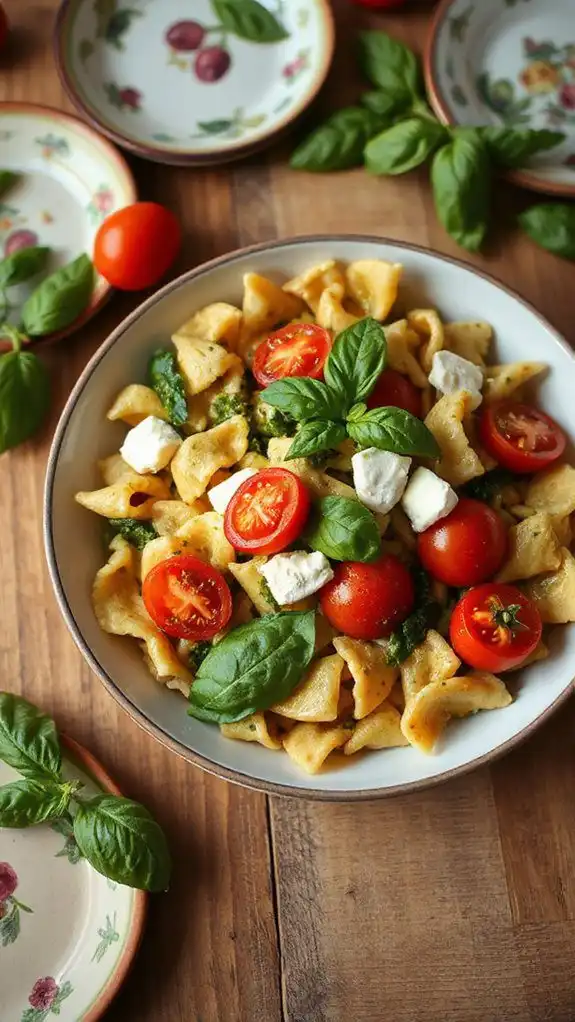 pasta with caprese pesto