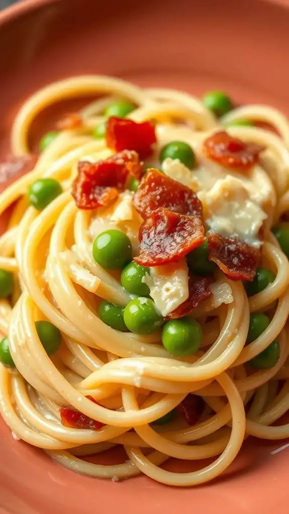pasta with pancetta and peas