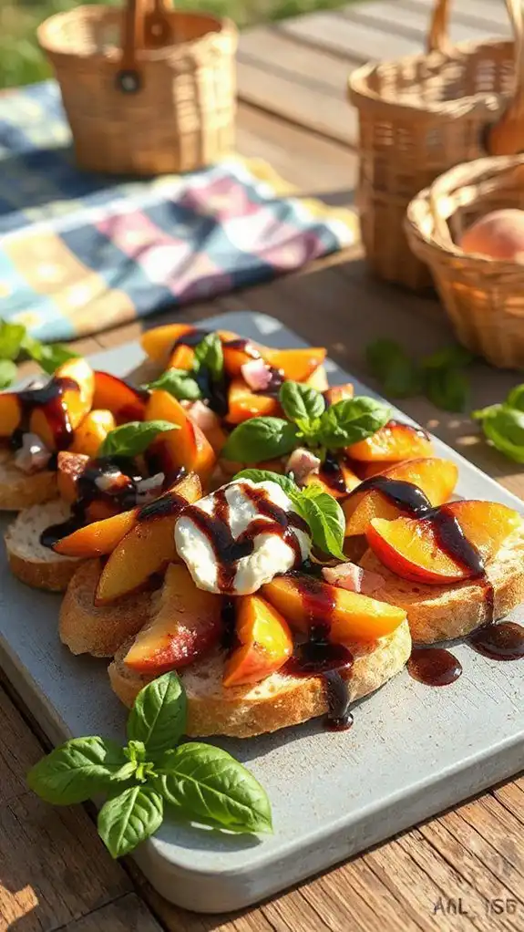 peach and burrata delight