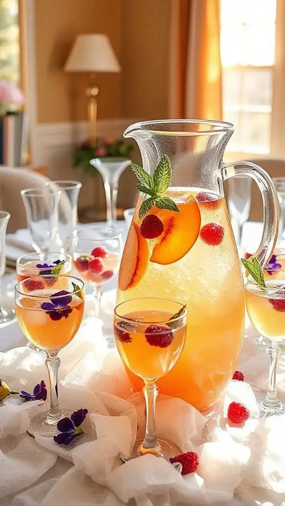 peach bellini festive drink peach bellini festive drink