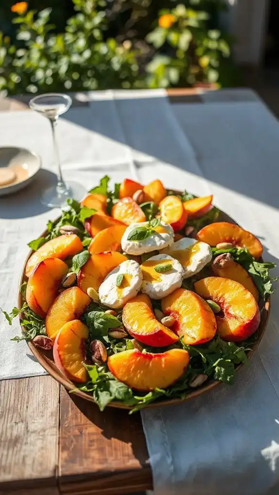 peach burrata salad drizzle peach burrata salad drizzle