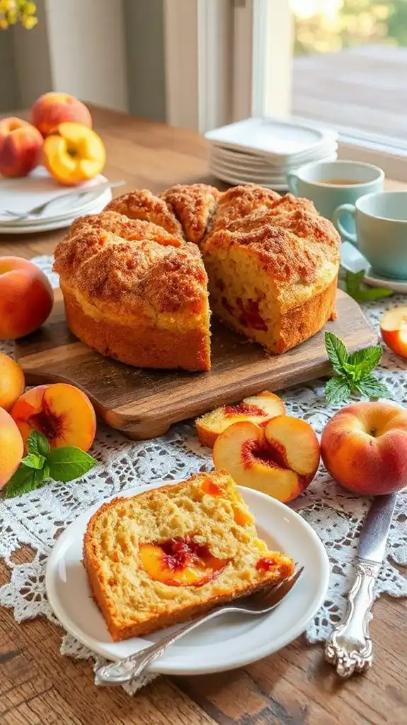 peach cobbler flavored coffee cake