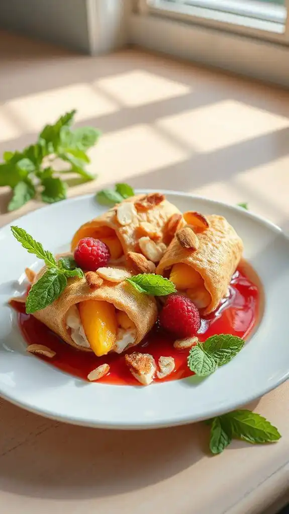 peach filled pastry dessert peach filled pastry dessert