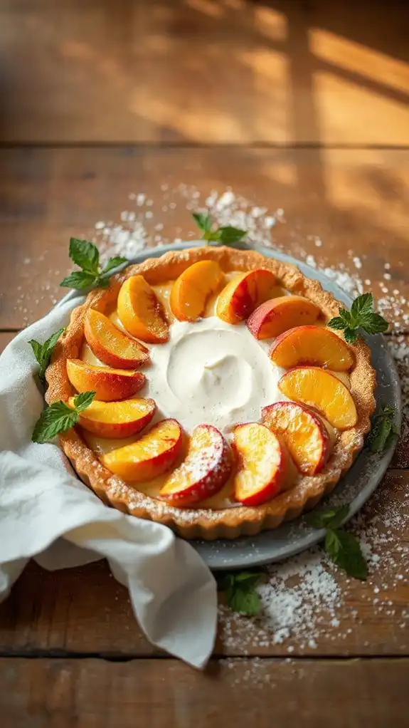 peach tart with almond peach tart with almond