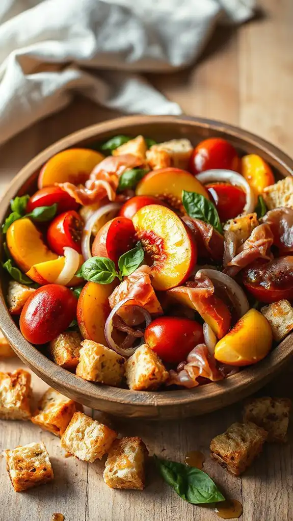 peachy italian bread salad
