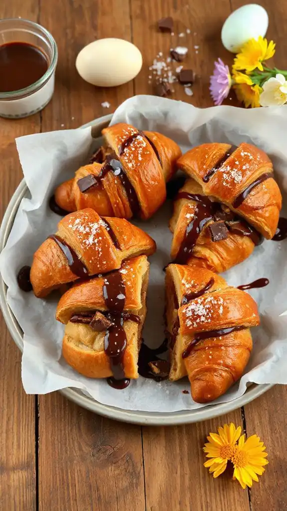 peanut butter croissant sandwiches