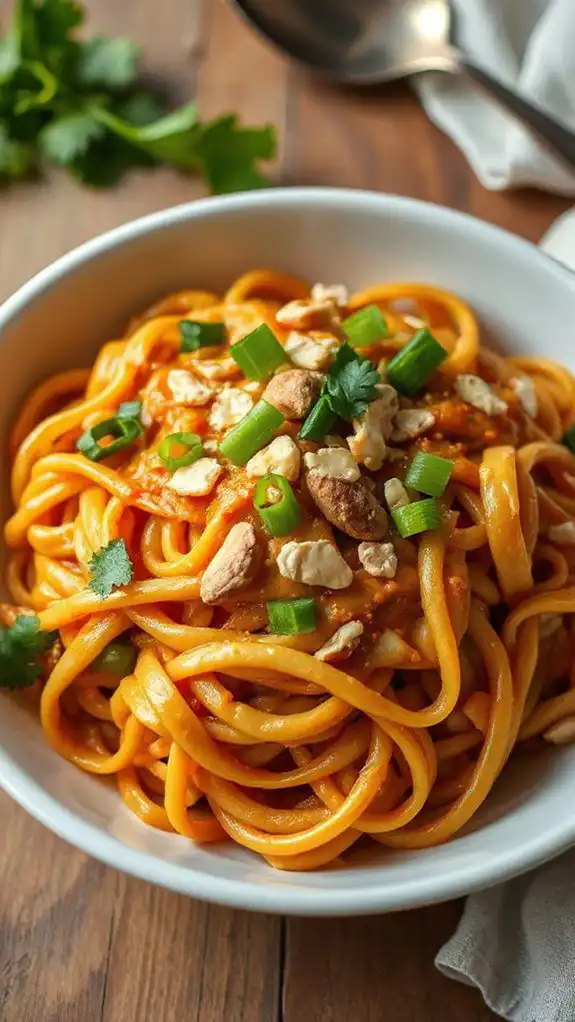 peanut butter spicy noodles