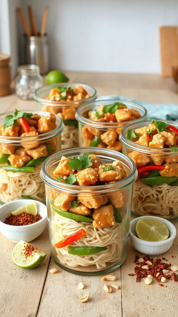 peanut chicken with noodles