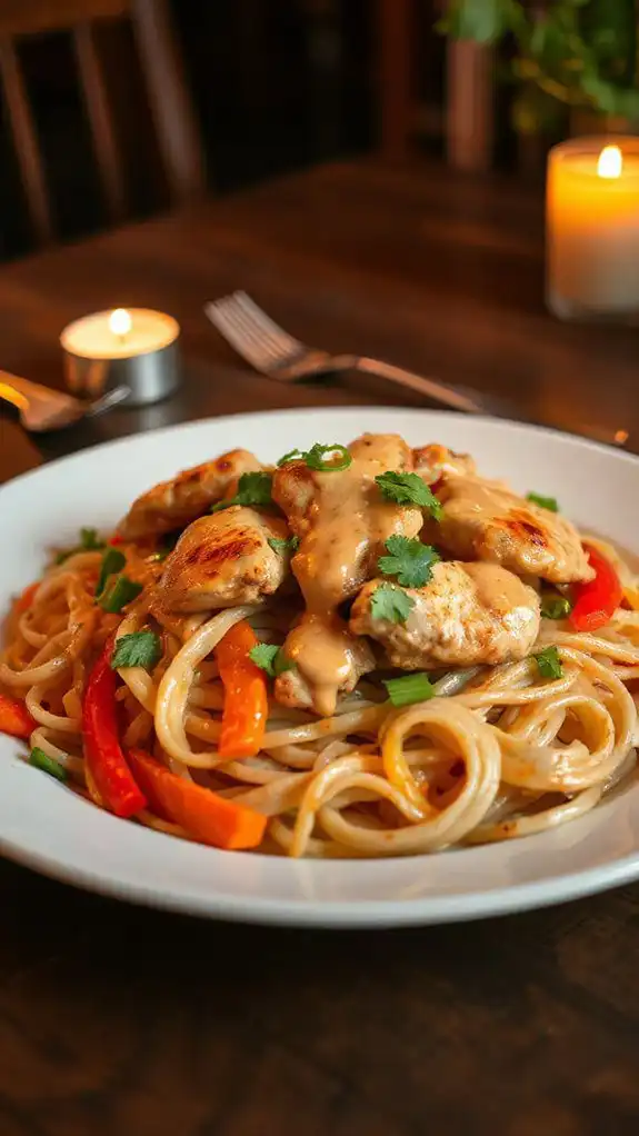 peanut noodles with chicken