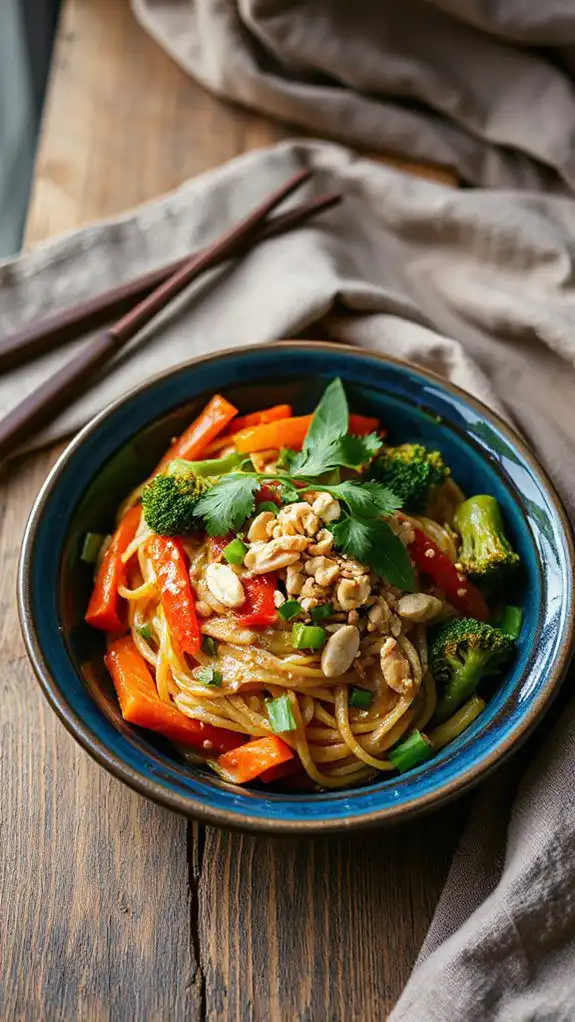 peanut noodles with vegetables peanut noodles with vegetables