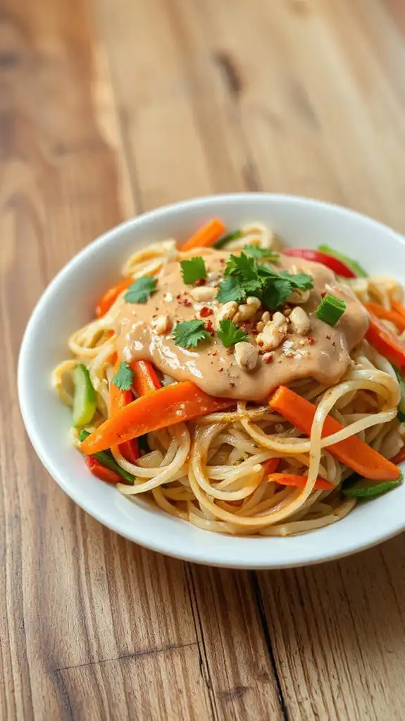 peanut noodles with vegetables