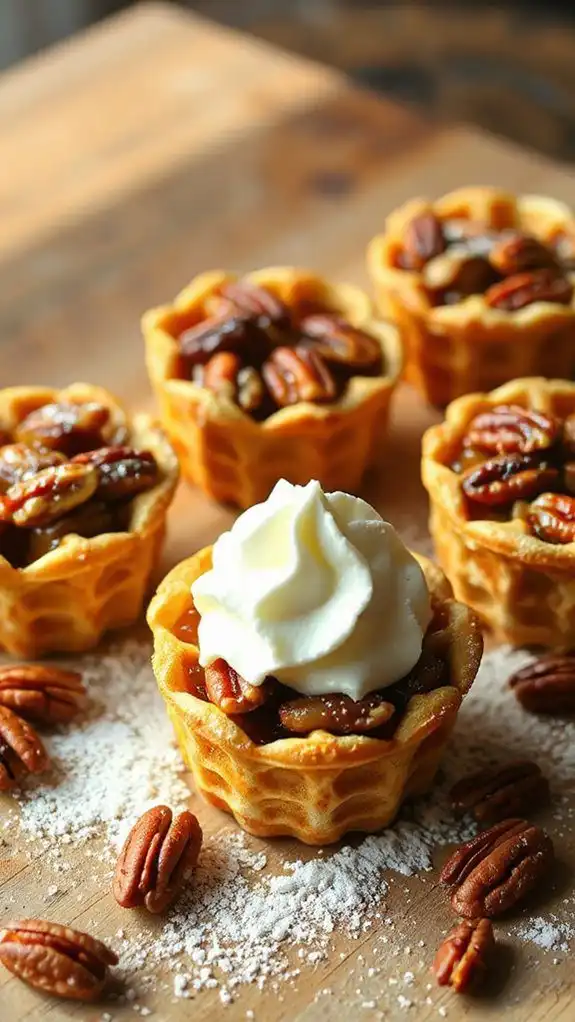 pecan pie waffle dessert