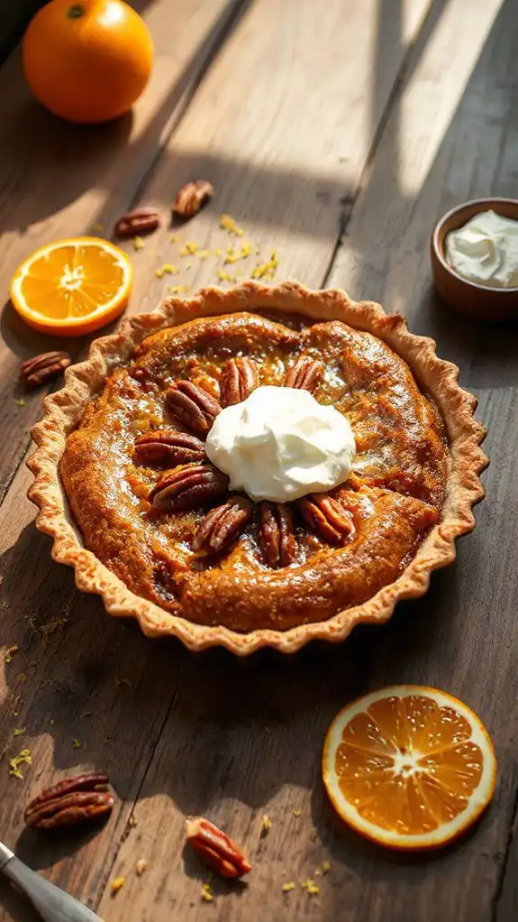 pecan pie with citrus zest pecan pie with citrus zest