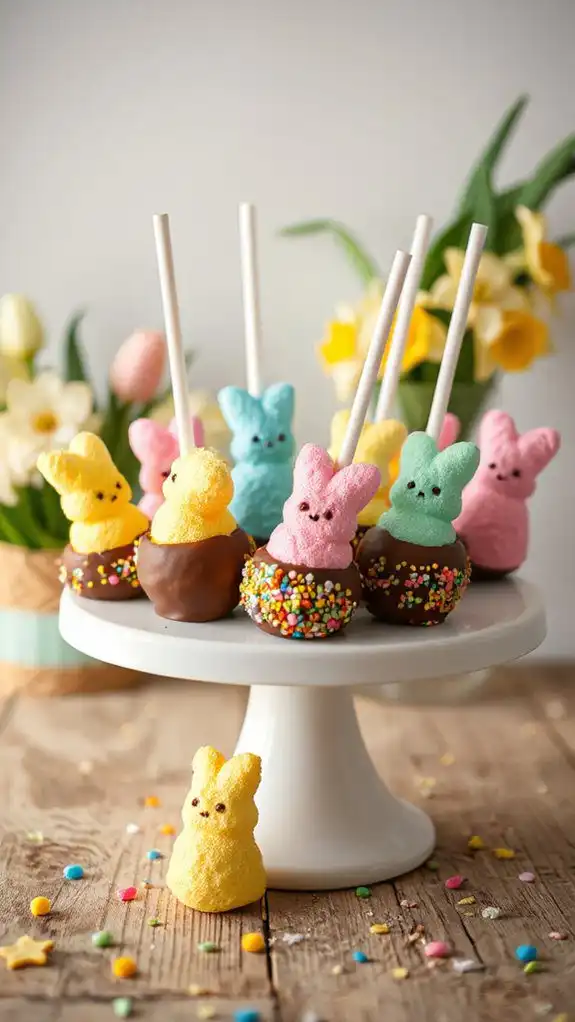 peeps coated marshmallow treats