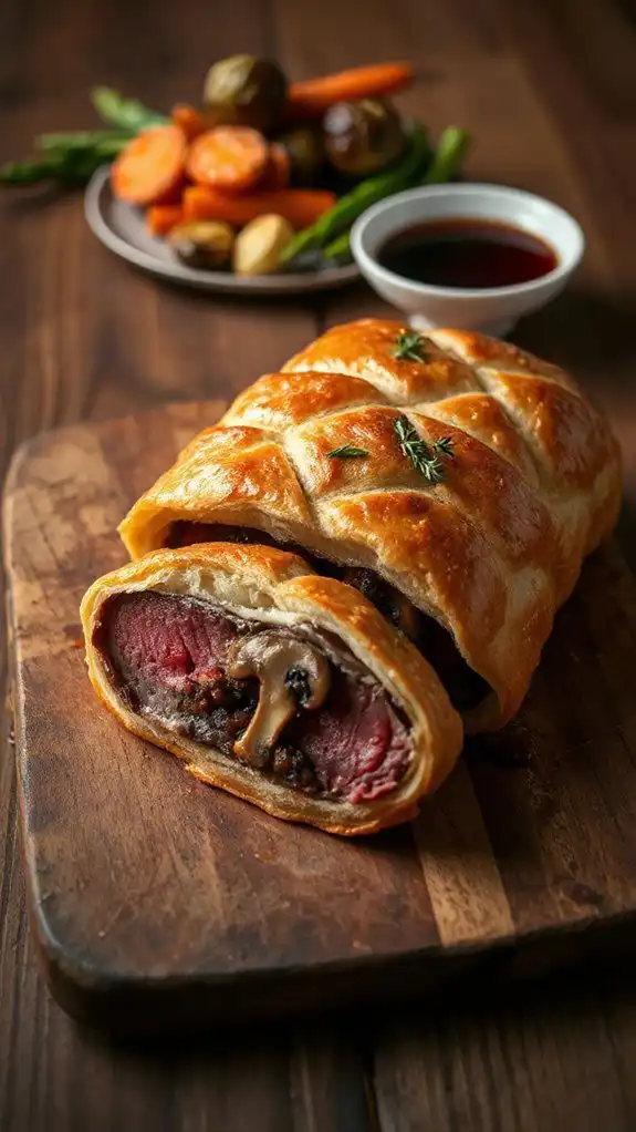 perfectly cooked beef pastry