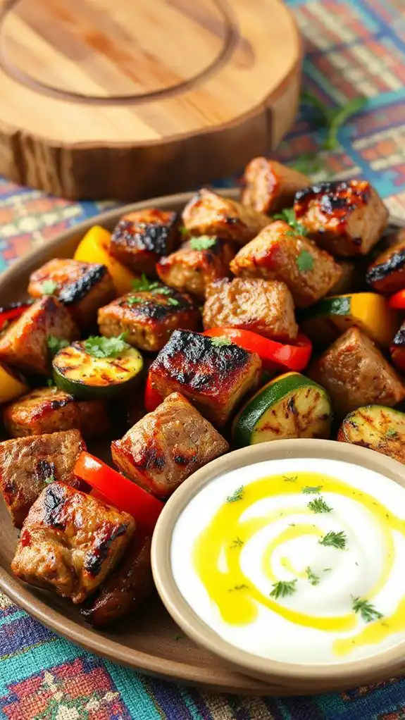 perfectly grilled kebab tips