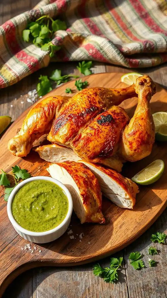 peruvian chicken with sauce