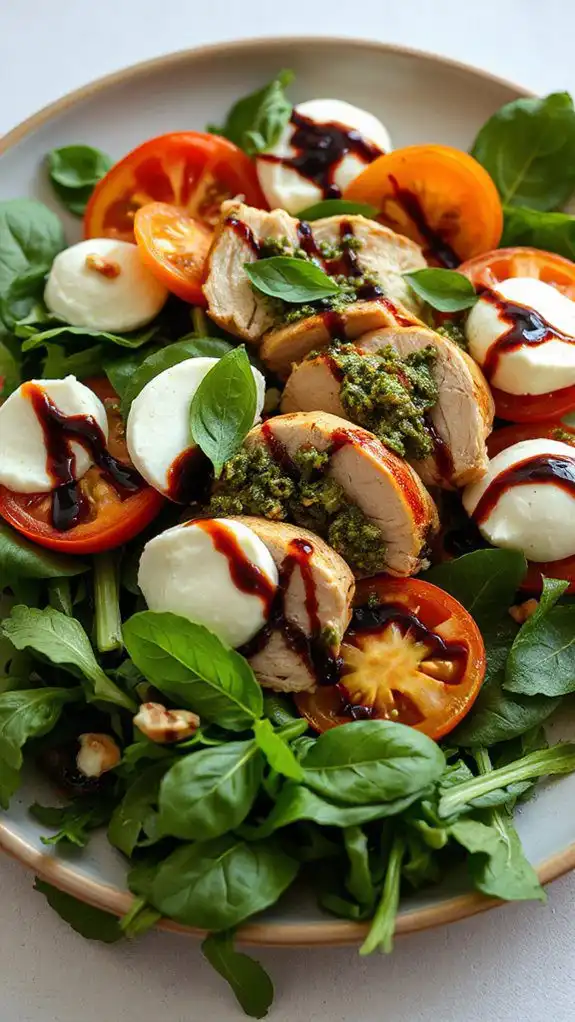 pesto chicken caprese delight