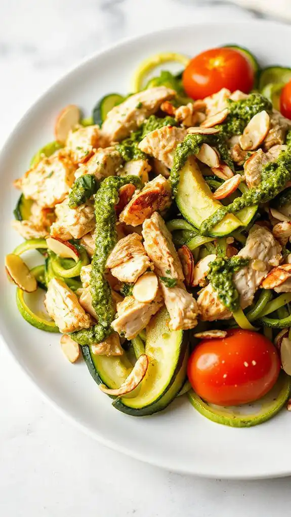 pesto chicken salad noodles