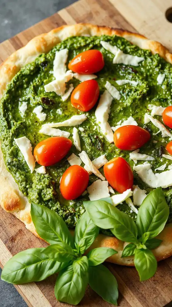 pesto mozzarella flatbread recipe pesto mozzarella flatbread recipe