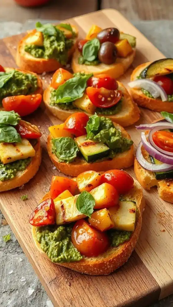 pesto with grilled vegetables pesto with grilled vegetables
