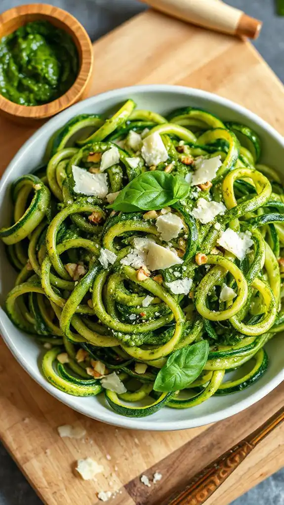 pesto zucchini noodles microwave recipe