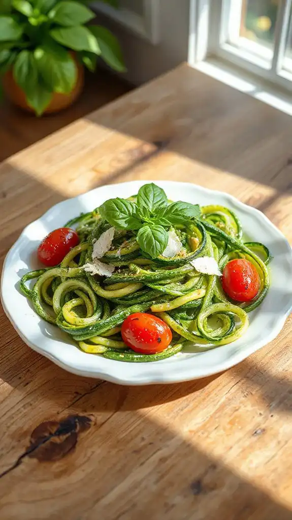 pesto zucchini noodles recipe