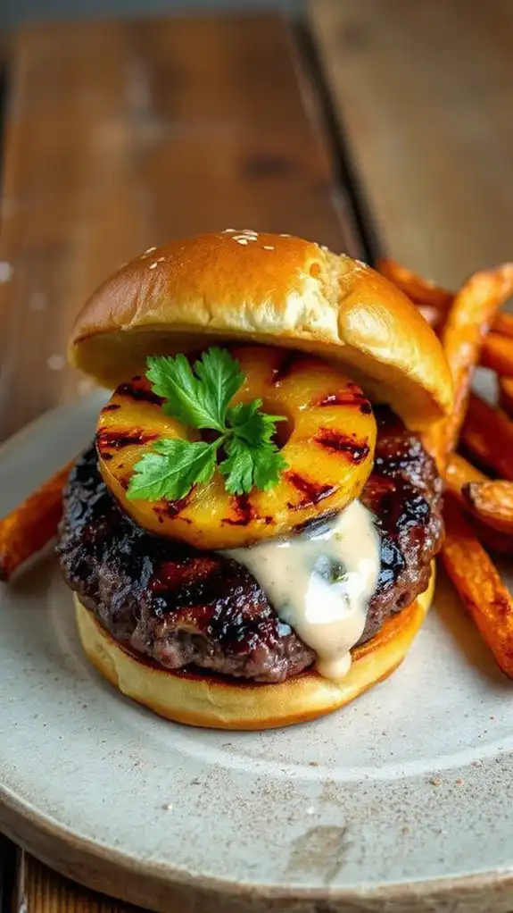pineapple infused teriyaki burger