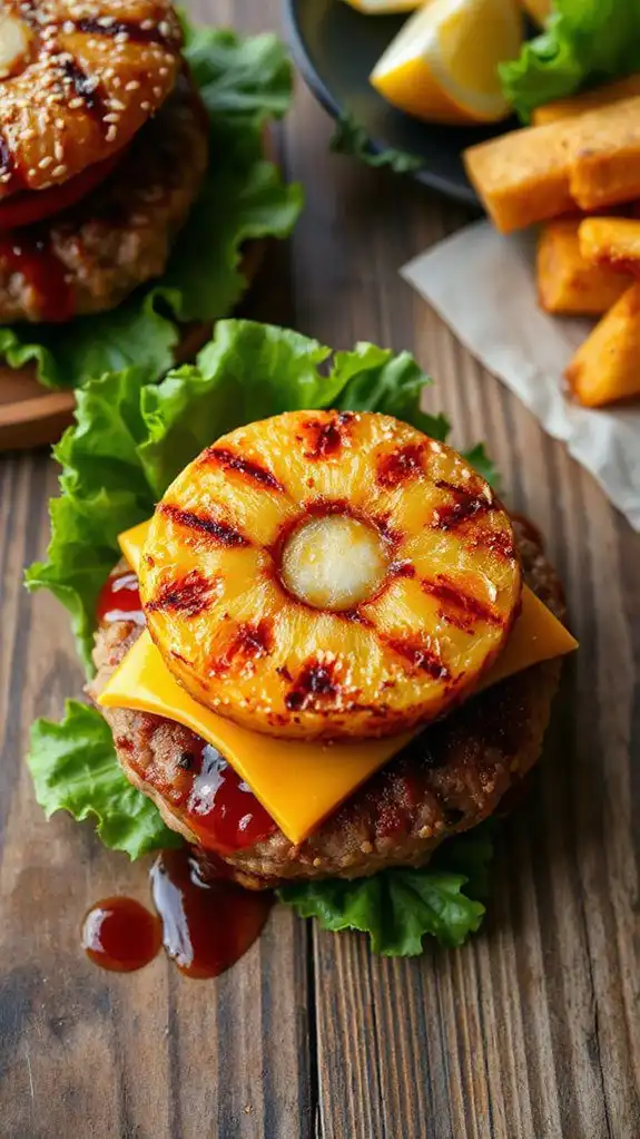 pineapple infused teriyaki burgers