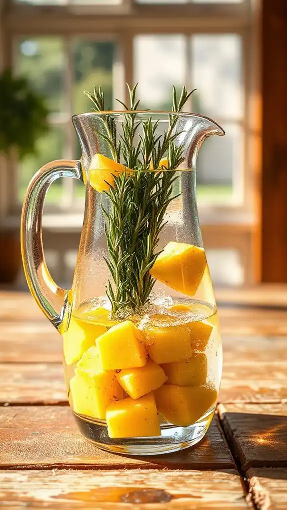 pineapple rosemary flavored water pineapple rosemary flavored water