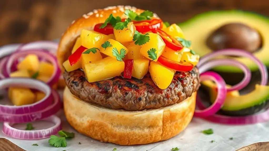 pineapple salsa burger recipe