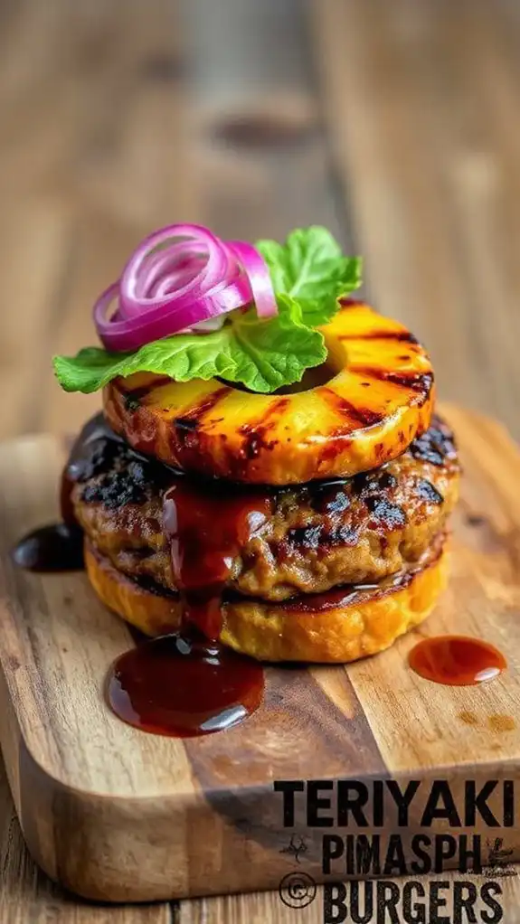 pineapple topped teriyaki burger