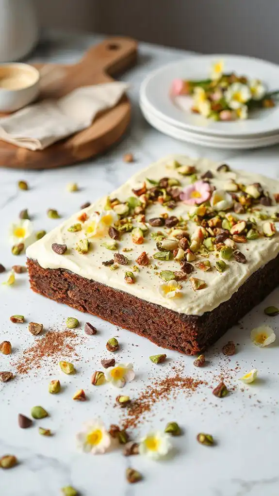 pistachio chocolate flavored dessert