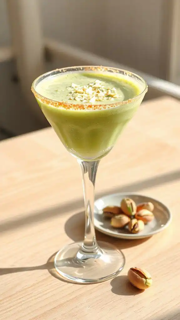 pistachio flavored creamy drink pistachio flavored creamy drink