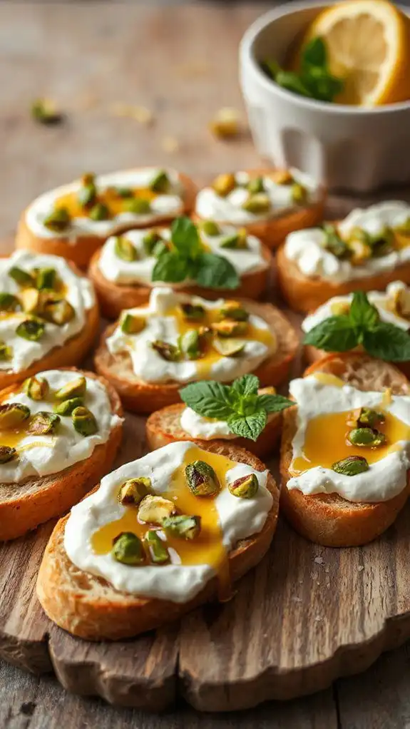 pistachio honey topped bread