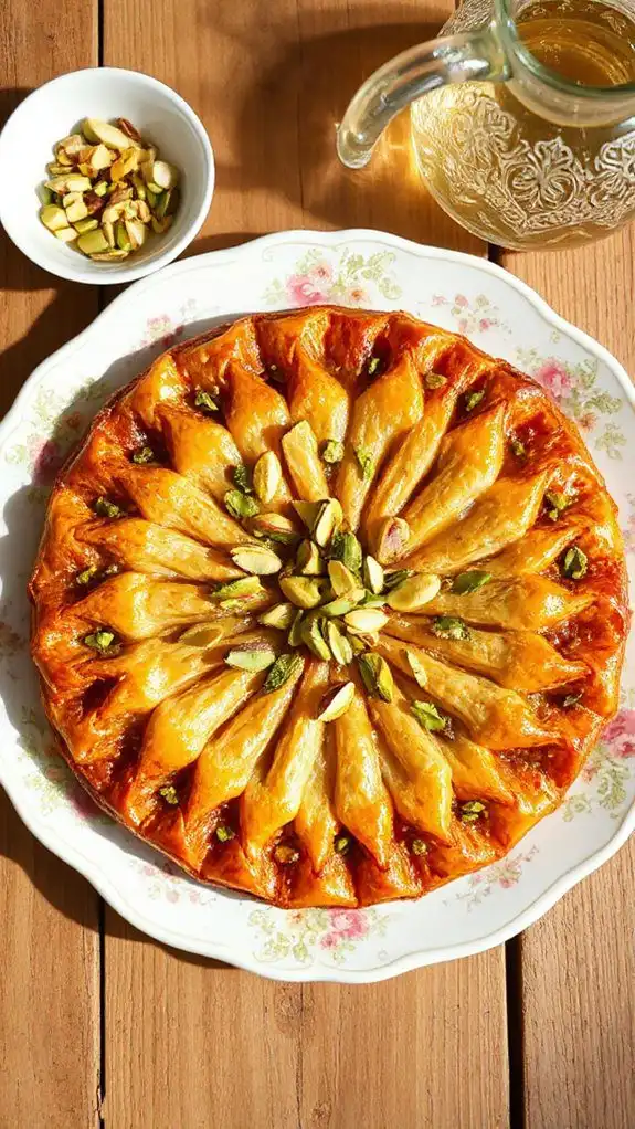 pistachio infused rose water baklava