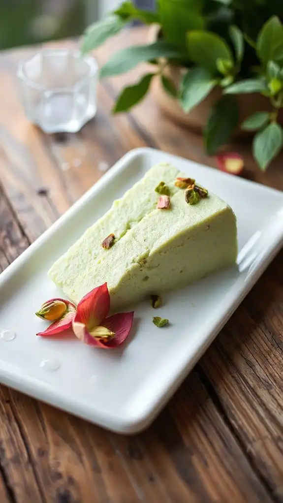 pistachio rose water dessert