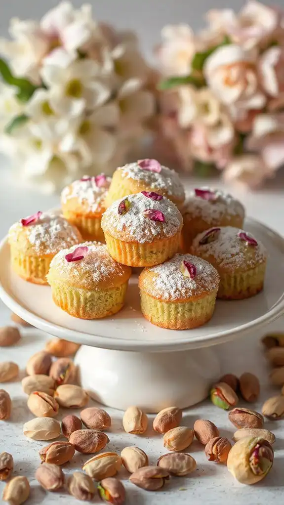 pistachio rosewater dessert cakes