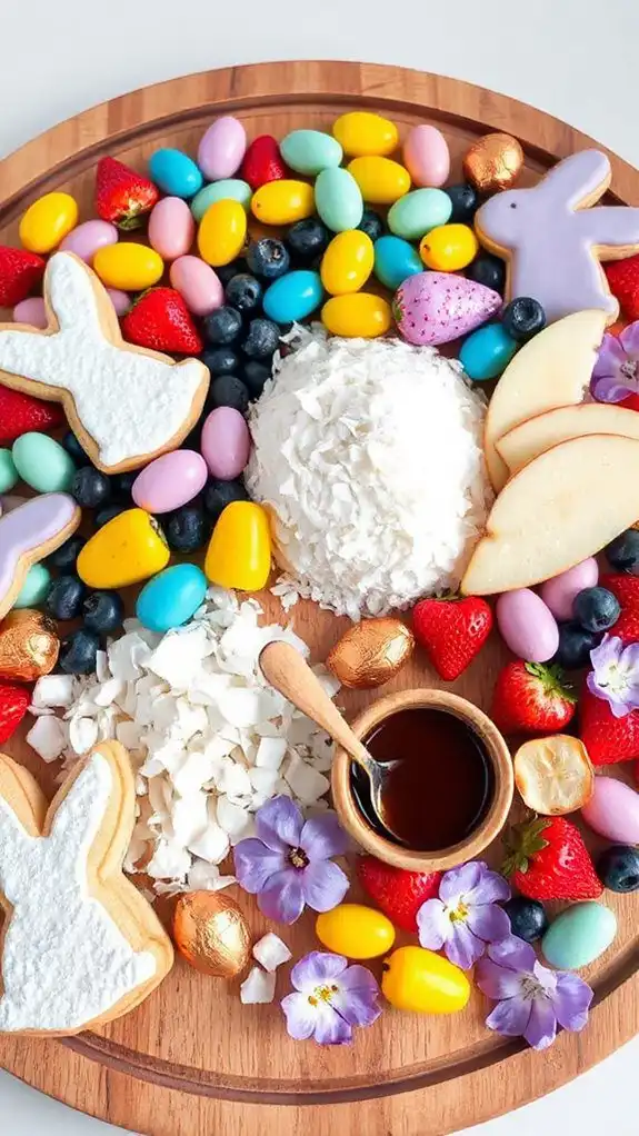 playful rabbit snack platter