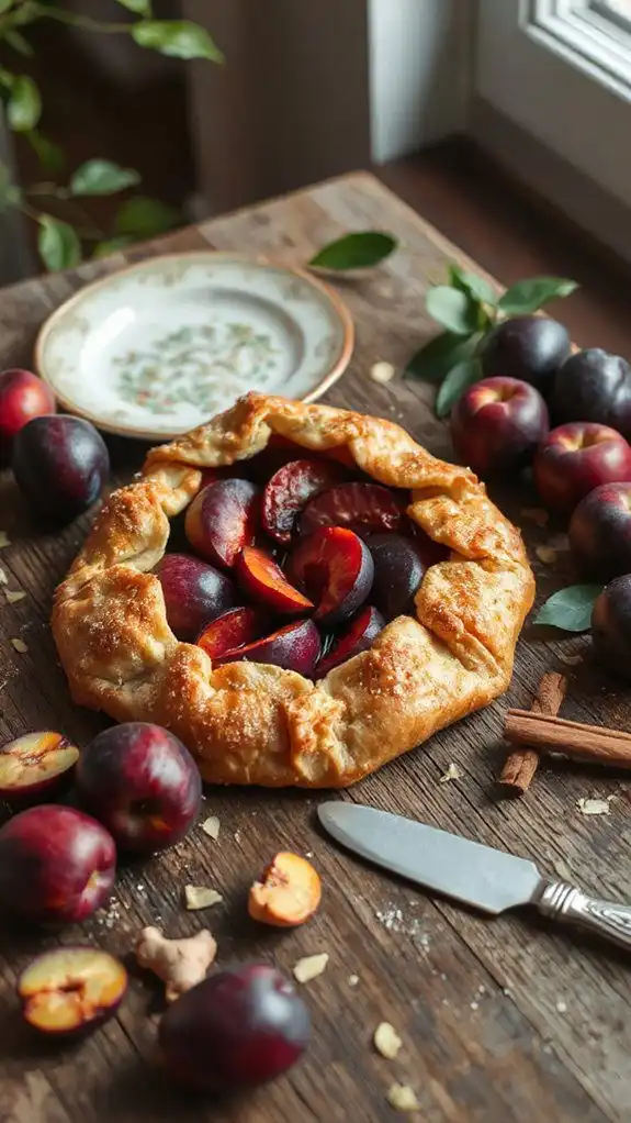 plum ginger pastry dessert