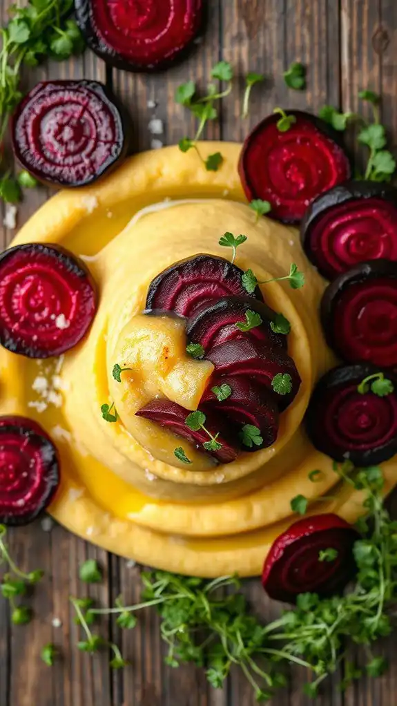 polenta and beet salad