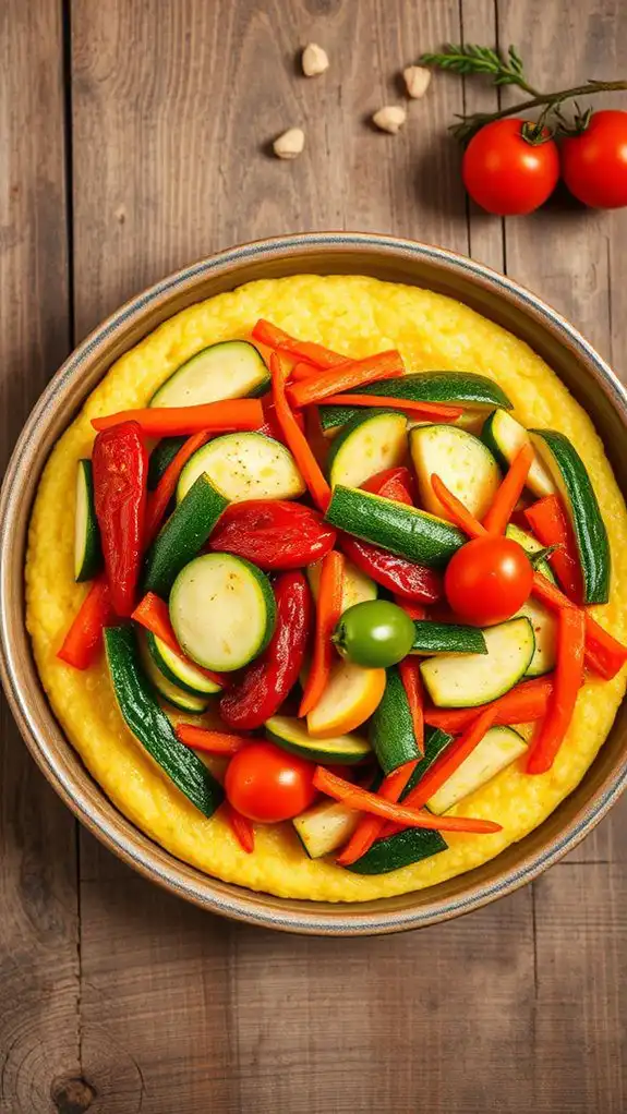 polenta with saut ed vegetables