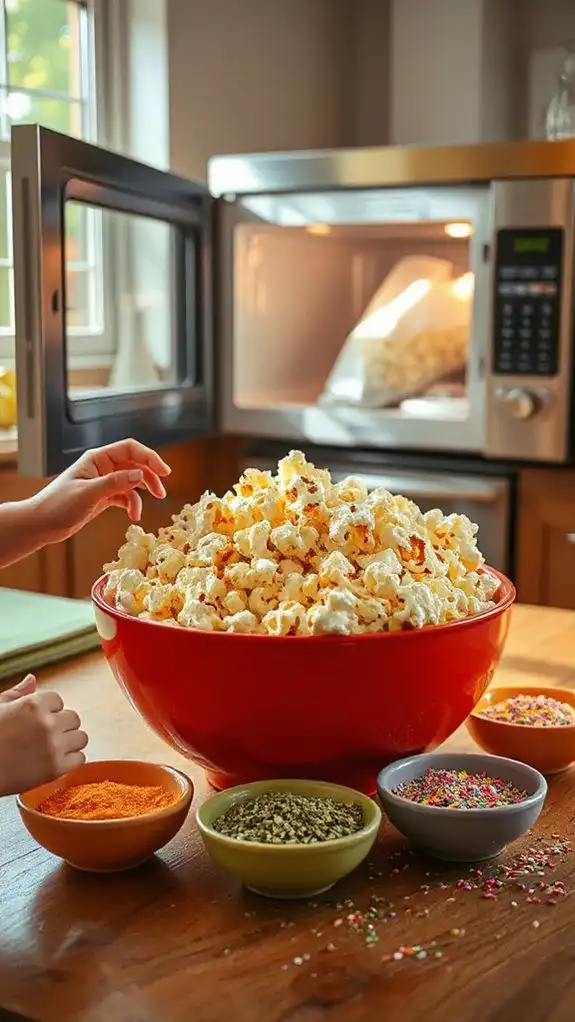 popcorn cooked in microwave popcorn cooked in microwave